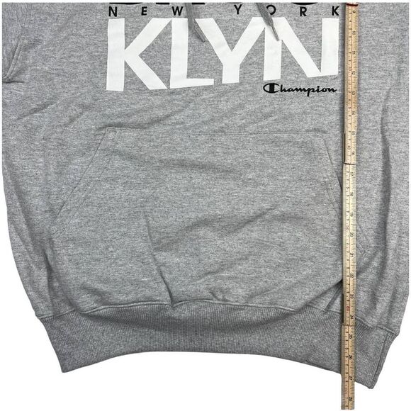 New Champion Unisex US M Grey Hoodie Sport Casual Printed Long Sleeve Pullover  - Picture 8 of 12